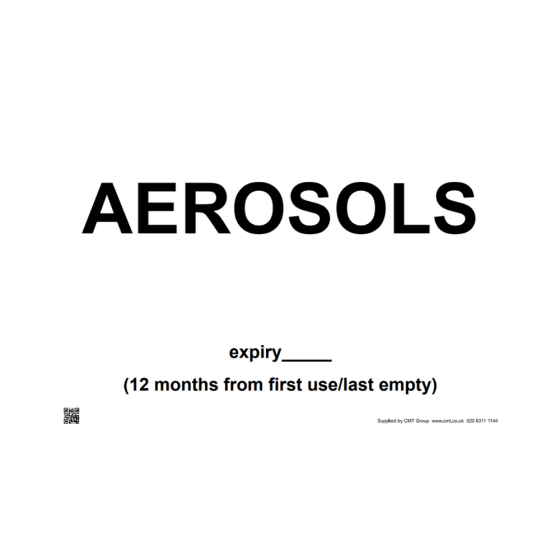 Site Sign - 3mm Correx - 420x594mm (A2) - Aerosols Expiry