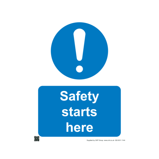 Site Sign - 4mm Correx - 300x400mm (A3) - Site Safety Starts Here 