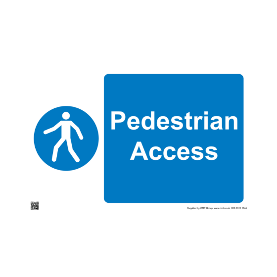 Site Sign - 3mm Correx - 420x594mm (A2) - Pedestrians access