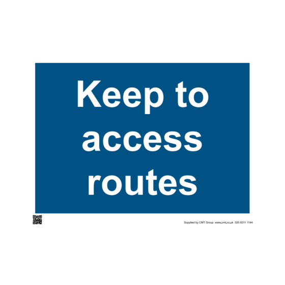 Site Sign - 6mm Correx - Keep to the access routes- 594x841mm (A1)