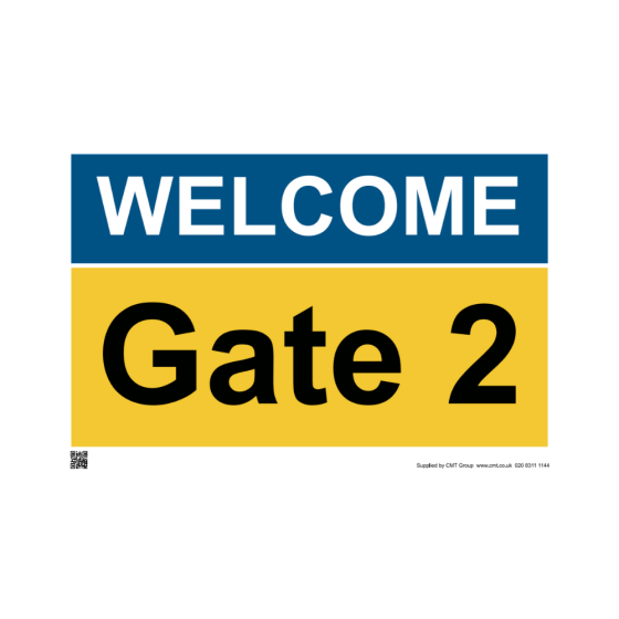 Site Sign - 3mm Correx - Welcome Gate 2 - 420x594mm (A2)