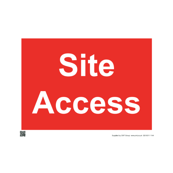 Site Sign - 3mm Correx - 297x420mm A3 - Site access