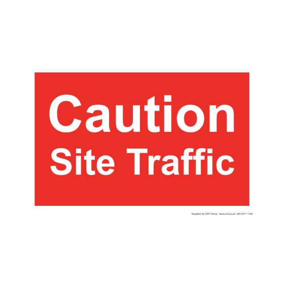 Site Sign - 3mm Correx - 210x297mm A4 - Caution Site Traffic