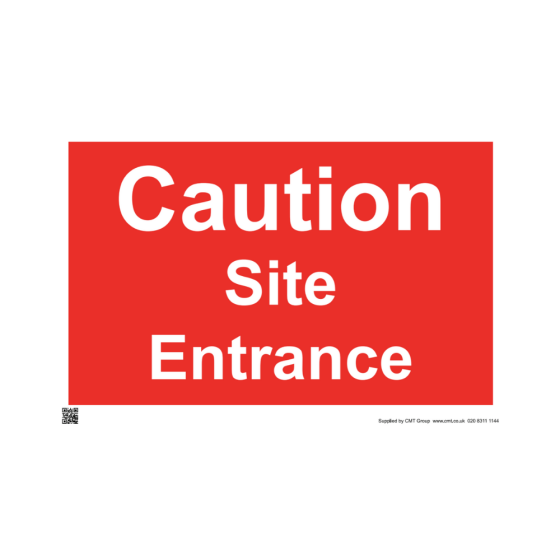 Site Sign - 3mm Correx - 420x594mm - Caution site entrance