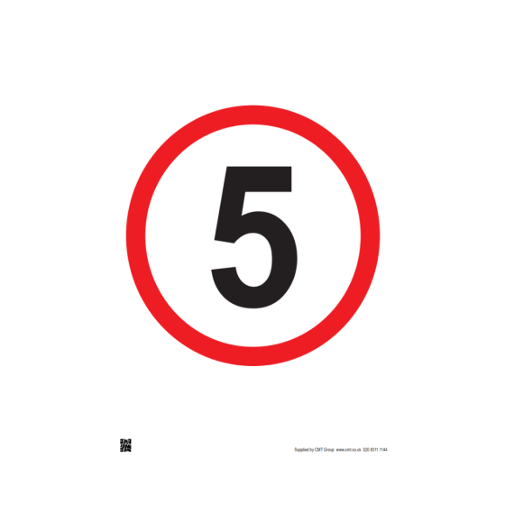 Site Sign - 6mm Correx - 5mph - 594x841mm (A1)