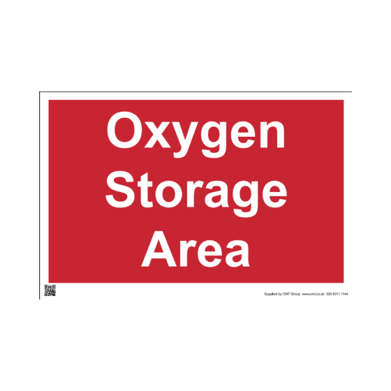 Site Sign - 3mm Correx - 420x594mm (A2) - Printed: Oxygen Storage Area