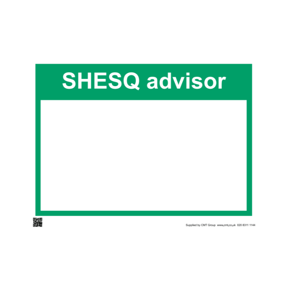 Site - 3mm Correx - 297x420mm A3 - Sign SHESQ Advisor