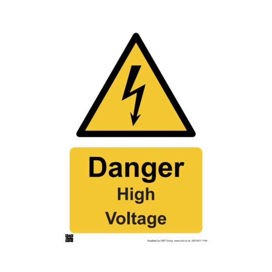 Site Sign - 3mm Correx - 420x594mm (A2) - Danger high voltage