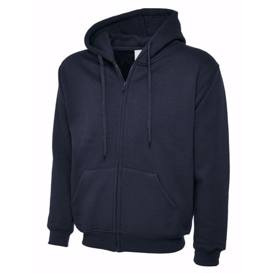 Classic Heavy-Duty Zipped Hooded Sweatshirt – Navy – 300gsm Heavyweight Workwear front product image | CMT Group