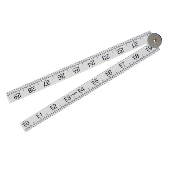 Folding Ruler White ABS Plastic 1m / 39in