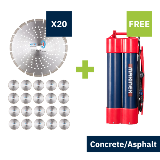 OTEC Black Friday Package - 20 x X19P 300mm Professional Blades & Free Hose 2 Go