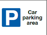 Car Parking Area  Sign - PVC
