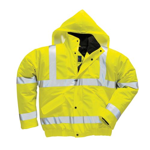 Hi Vis Breathable Bomber Jacket Yellow