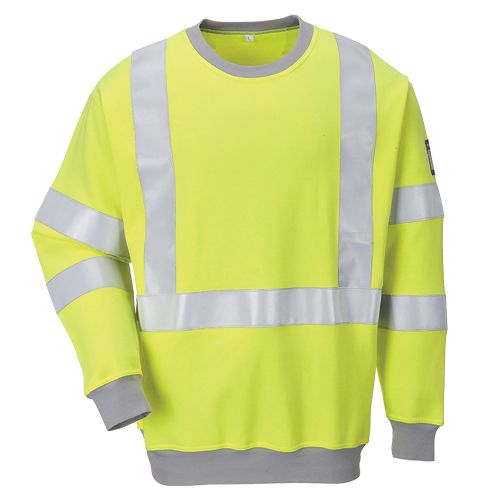 Hi Vis FR AS & Arc Sweatshirt Yellow XL