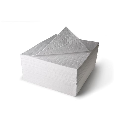 Oil-Only Absorbent Pads (39x48cm) - Pack of 100 - 85L Capacity stacked pads | CMT Group