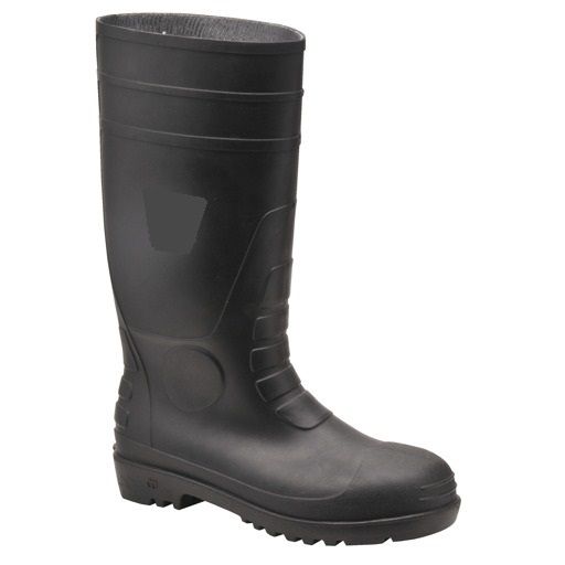 Heavy Duty Safety Wellington Boot – Anti Slip & Anti Static – S5 Steel Toe Cap & Midsole – Black side profile view showing waterproof construction | CMT Group