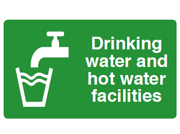 Drinking Water & Hot Water Facilities Safety Sign - PVC