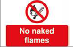 No Naked Flames Sign - PVC