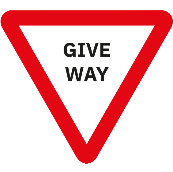 Triangle Plate Only - Give Way