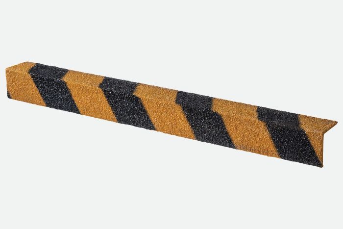 Anti-Slip GRP Stair Nosing - Black/Yellow