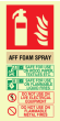 PVC Photoluminescent Sign - 100mm x 200mm - AFF foam fire extinguisher sign instructions for use