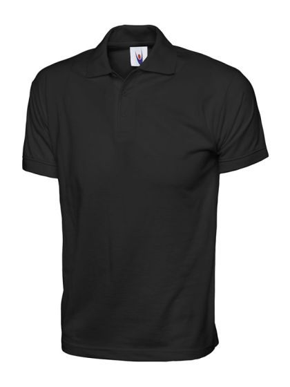 Jersey Polo Shirt – Black – 100% Cotton & 190gsm front product image | CMT Group