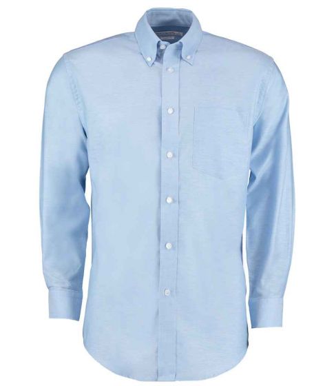 Kustom Kit Premium Oxford Long Sleeve Shirt Sky Blue