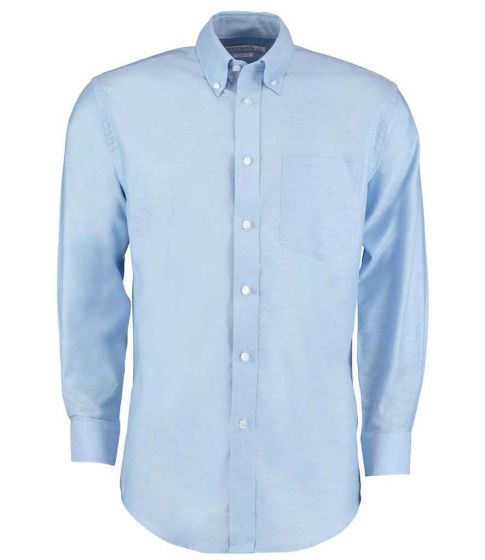 Kustom Kit Premium Oxford Long Sleeve Shirt Sky Blue