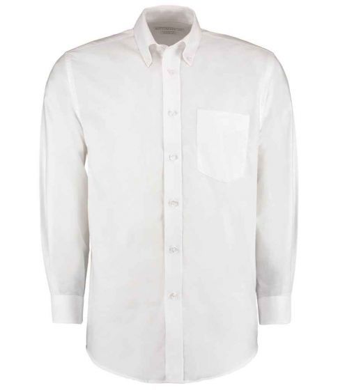 Kustom Kit Premium Oxford Long Sleeve Shirt White