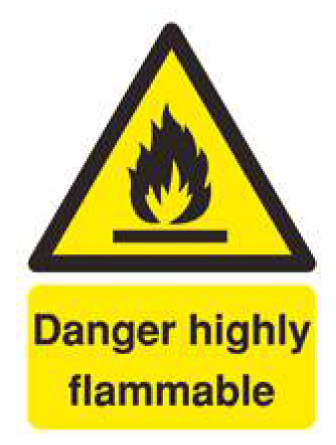 Danger - Highly Flammable Sign - PVC