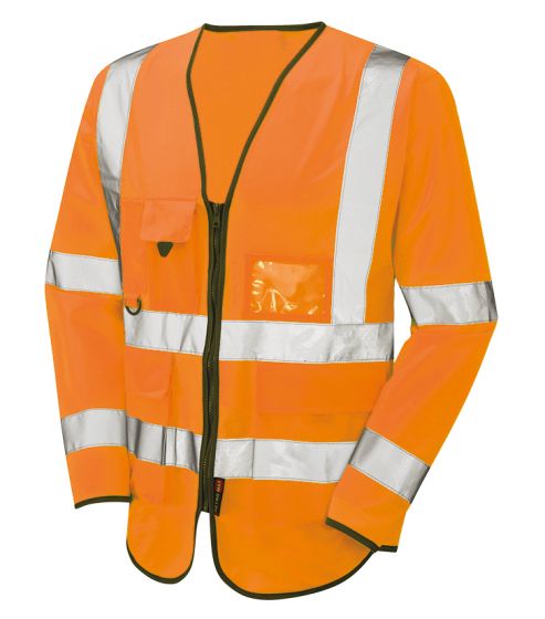 Hi Vis Long Sleeved Orange Executive Vest