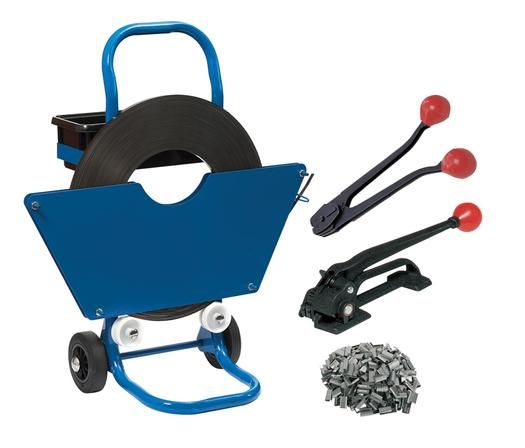 MAX Complete Heavy Duty Steel Strapping Kit 19mm x 0.5mm Black with trolley tools | CMT Group