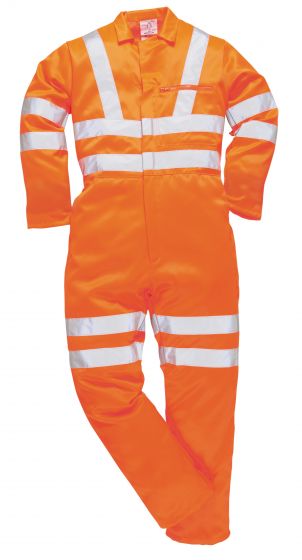 Hi-Vis Poly Cotton Coverall - Orange