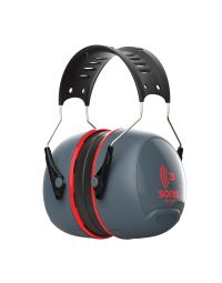 JSP Sonis 3 High Performance Ear Defenders SNR37 Red/Black Head Band 