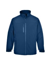 Waterproof Softshell Jacket 8000mm – Blue – Breathable Workwear Core – 6 Pockets front product image | CMT Group