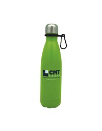 CMT Stainless Steel Insulated Flask With Carabiner - 500ml full bottle view | CMT Group UK