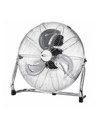 18 inch industrial floor fan chrome wire grill metal blades front view white background | CMT Group UK