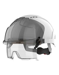 JSP EVO® VISTAlens™ Safety Helmet With Integrated Lens - Smoke Lens White
