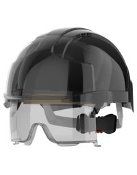 JSP EVO® VISTAlens™ Safety Helmet With Integrated Lens - Smoke Lens - Black
