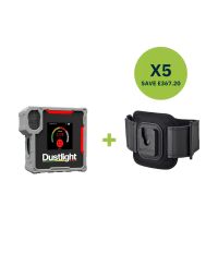 Dustlight Workforce 5 Kit personal dust monitor and Klick Fast armband bundle for five workers | CMT Group UK