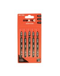 MAXTEC HSS M2 Jigsaw Blade 92mm 21 TPI - Metal Fine Cut - Pack of 5 | MX-118A | CMT Group UK