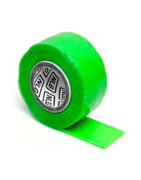 NLG tether tape 5kg self-amalgamating silicone green roll with NLG hub label front view | CMT Group UK