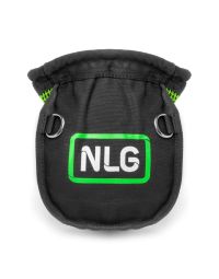 NLG Aero Pouch 5kg self-closing valve fixings pouch black green front view | CMT Group UK