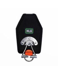 NLG hammer holster front view black body anti-snag stainless steel cradle arm gate and D-ring anchor | CMT Group UK