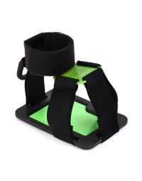 NLG drill harness standalone showing ArmourPlate green black base TriLock Velcro straps and D-ring angled view | CMT Group UK