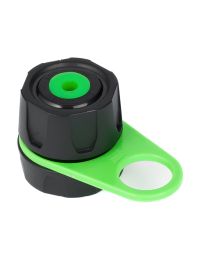 NLG spin tether black polymer body green rotating outer ring 360-degree screwdriver tether front view | CMT Group UK