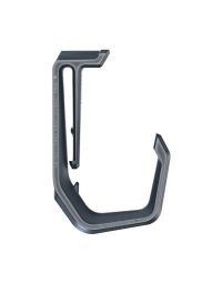 NLG AirPark grey non-gated drill and tool holder belt clip front view showing hook end | CMT Group UK