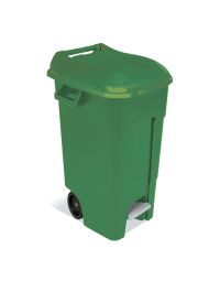 Pedal-Operated Wheeled Dustbin - 240 Litre - Green
