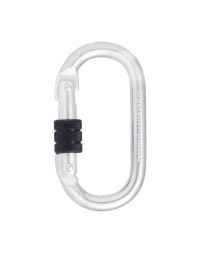 Kratos 18mm steel screw-lock karabiner full product view showing oval profile and locking sleeve | CMT Group UK