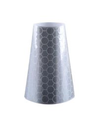 White prismatic reflective replacement sleeve for 1000mm traffic cone full view showing pocketed prismatic surface | CMT Group UK